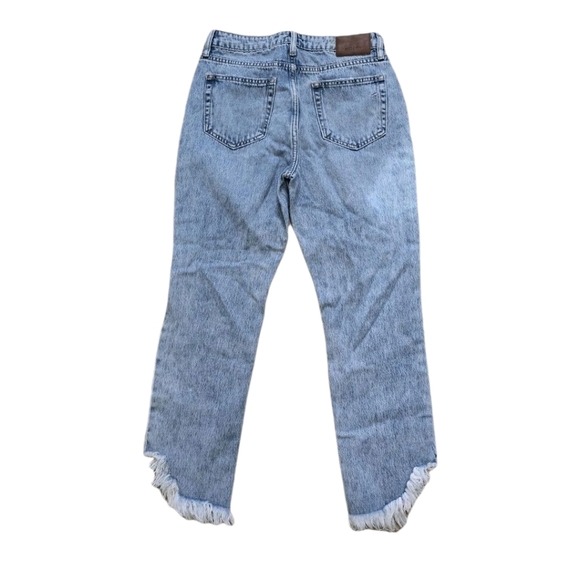 Hidden Jeans Los Angeles Distressed Straight Jeans Size 27 Raw Hem Stretch - Picture 2 of 8
